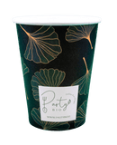 PartyBIO Ginko, 110 Pezzi Set di Stoviglie, Set di Stoviglie Monouso biodegradabili per Feste con Piatti Carta, Bicchieri Carta, Tovaglioli, Perfetti per 20 Ospiti