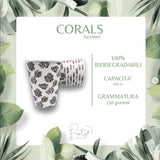 PartyBIO Corallo,110 Pezzi Set di Stoviglie, Set di Stoviglie Monouso biodegradabili per Feste con Piatti Carta, Bicchieri Carta, Tovaglioli, Perfetti per 20 Ospiti