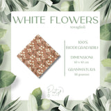 Tovaglioli Primavera Fiori Bianchi • Tovaglioli Grandi • 50pz • 100% Carta Biodegradabile