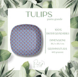 Piatti Tulipani • Piatti Grandi • 20pz • 100% Carta Biodegradabile