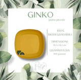 Piatti Ginko • Piatti Piccoli • 20pz • 100% Carta Biodegradabile