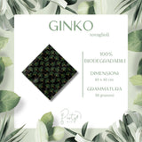 PartyBIO Ginko, 110 Pezzi Set di Stoviglie, Set di Stoviglie Monouso biodegradabili per Feste con Piatti Carta, Bicchieri Carta, Tovaglioli, Perfetti per 20 Ospiti