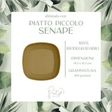 Piatti Marmo • Piatti Piccoli • 20pz • 100% Carta Biodegradabile