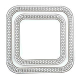 Piatti Greek Silver Square • Small • 8pz